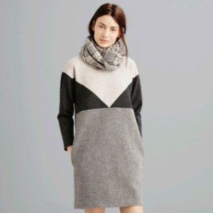 EUC Madewell Geo Tilt Wool Shift Dress L